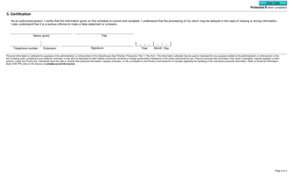 Form B400-10 Fuel Charge Return Schedule - Registered Rail Carrier - Canada, Page 3