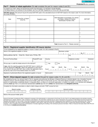 Form GST189 General Application for Rebate of Gst/Hst - Canada, Page 3