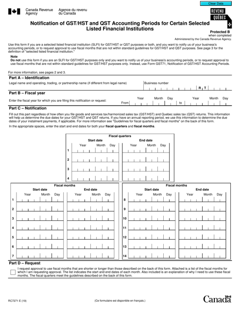 Form RC7271  Printable Pdf
