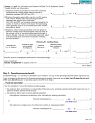 Form RC18 Calculating Automobile Benefits - Canada, Page 2