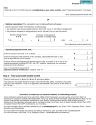 Form RC18 Calculating Automobile Benefits - Canada, Page 3