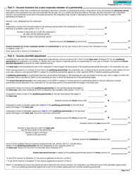 Form T2 Schedule 72 Income Inclusion for Corporations That Are Members of Multi-Tier Partnerships (2019 and Later Tax Years) - Canada, Page 3