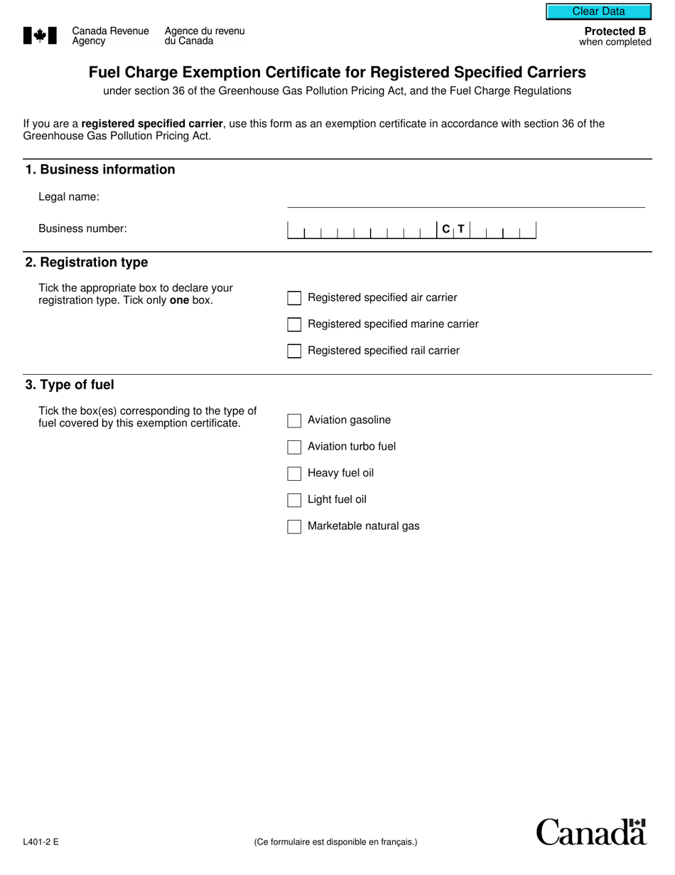Form L4012 Download Fillable PDF or Fill Online Fuel Charge Exemption