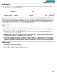 Form L401-2 Fuel Charge Exemption Certificate for Registered Specified Carriers - Canada, Page 2