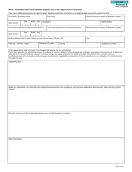 Form RC626 Offshore Tax Informant Program Submission Form - Canada, Page 3