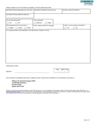 Form RC626 Offshore Tax Informant Program Submission Form - Canada, Page 4