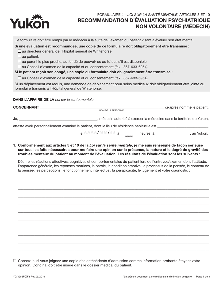Forme 4 (YG3986) - Fill Out, Sign Online and Download Fillable PDF ...