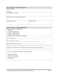 Early Learning and Child Care Transfer of Assignment of Licence Application Form - Prince Edward Island, Canada, Page 2