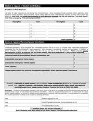 Student Loan Appeal Form - Prince Edward Island, Canada, Page 2