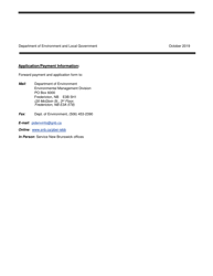 Application for Basic Property-Based Environmental Information - New Brunswick, Canada, Page 2
