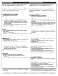Form NWT8266 Nwt Health Care Plan Notification of Change - Northwest Territories, Canada (English/French), Page 3
