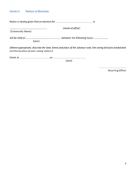Form 6 &quot;Notice of Election&quot; - Northwest Territories, Canada