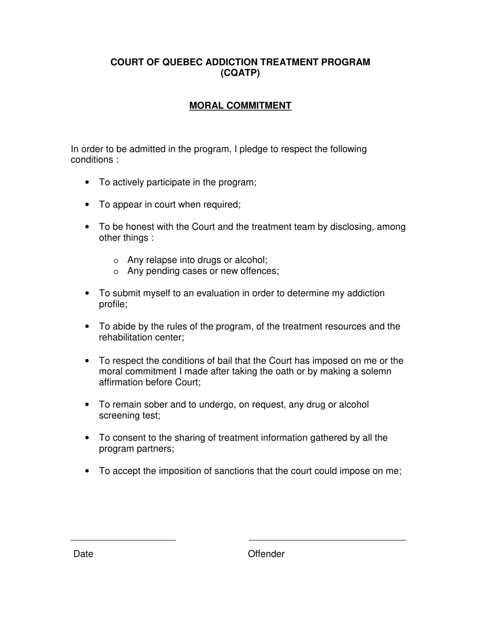Moral Commitment - Quebec, Canada, Page 1