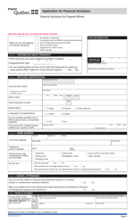 Form SR-2437A Application for Financial Assistance - Quebec, Canada, Page 3