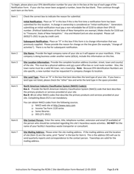 Instructions for Form NHDES-S-01-009 Rcra C Site Identification Form - New Hampshire, Page 2