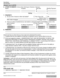 Form NHJB-4044-DSSUPE Request for a Lawyer - New Hampshire, Page 2