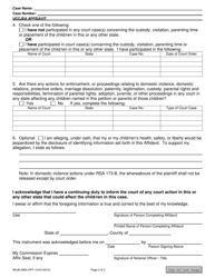 Form NHJB-2660-DFP &quot;Uniform Child Custody Jurisdiction and Enforcement Act (Uccjea) Affidavit&quot; - New Hampshire, Page 2