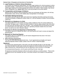 Instructions for Form NHJB-2064-F Parenting Plan - New Hampshire, Page 3