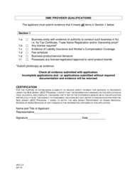 Form JACC-12 Section III Jacc Provider Application, Section Iii: Specialized Medical Equipment &amp; Supplies (Sme) - New Jersey, Page 2
