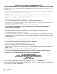 Form CEOH-4 Contractor Information for Non-friable Asbestos Work Activities Exemption Request - New Jersey, Page 3