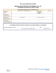 Form MAID-3 Medical Aid in Dying for the Terminally Ill Act Attending Physician Follow up Form - New Jersey, Page 2