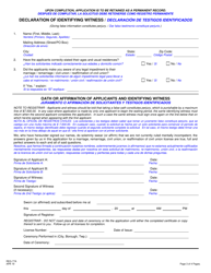 Form REG-77A Application for License: Marriage, Remarriage, Civil Union or Reaffirmation of Civil Union - New Jersey (English/Spanish), Page 3