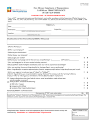 Form A-1077 &quot;Labor and EEO Compliance Interview Form&quot; - New Mexico