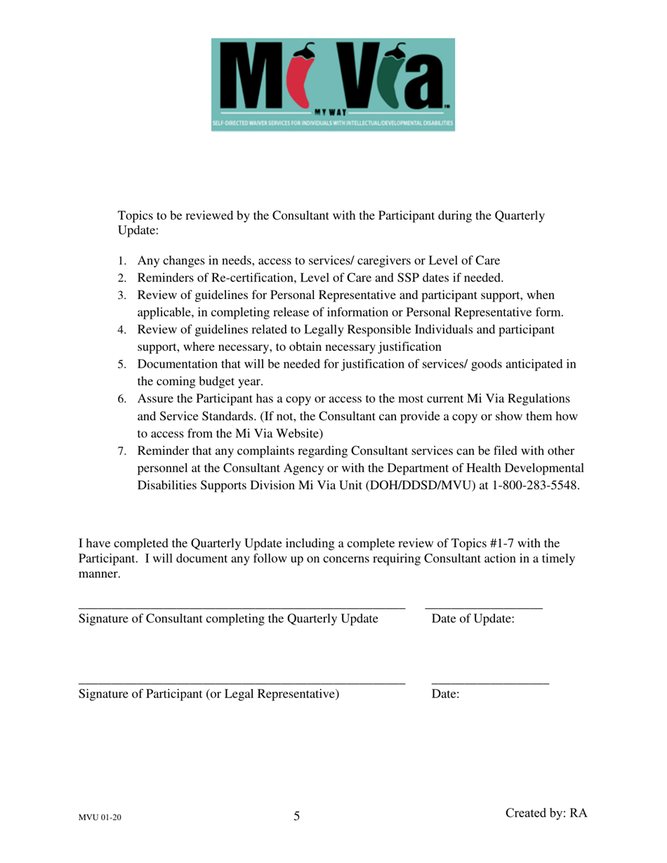 Mi via Quarterly in-Person Update - New Mexico, Page 5