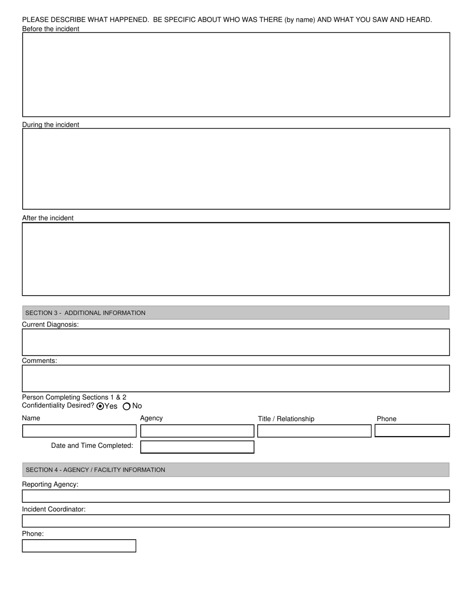 Abuse, Neglect and Exploitation or Report of Death Form - New Mexico, Page 2