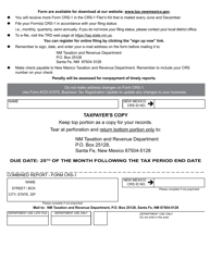 Form CRS-1 Combined Report (Short Form) for 3 or Fewer Business - New Mexico, Page 2