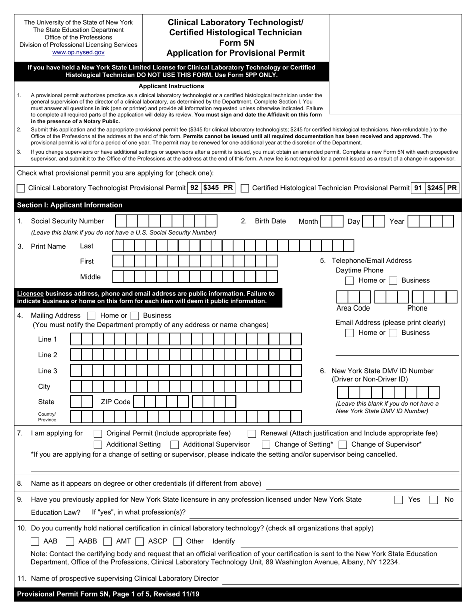 Clinical Laboratory Technologist/Certified Histological Technician Form ...