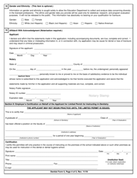 Dentist Form 5 Application for Limited Permit - New York, Page 4