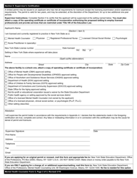 Mental Health Counselor Form 5 Application for Limited Permit - New York, Page 2