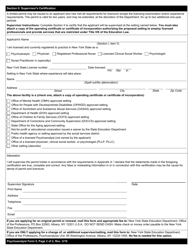Psychoanalyst Form 5 Application for Limited Permit - New York, Page 2