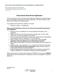 Document preview: Application for Marine Permits - New York, 2020