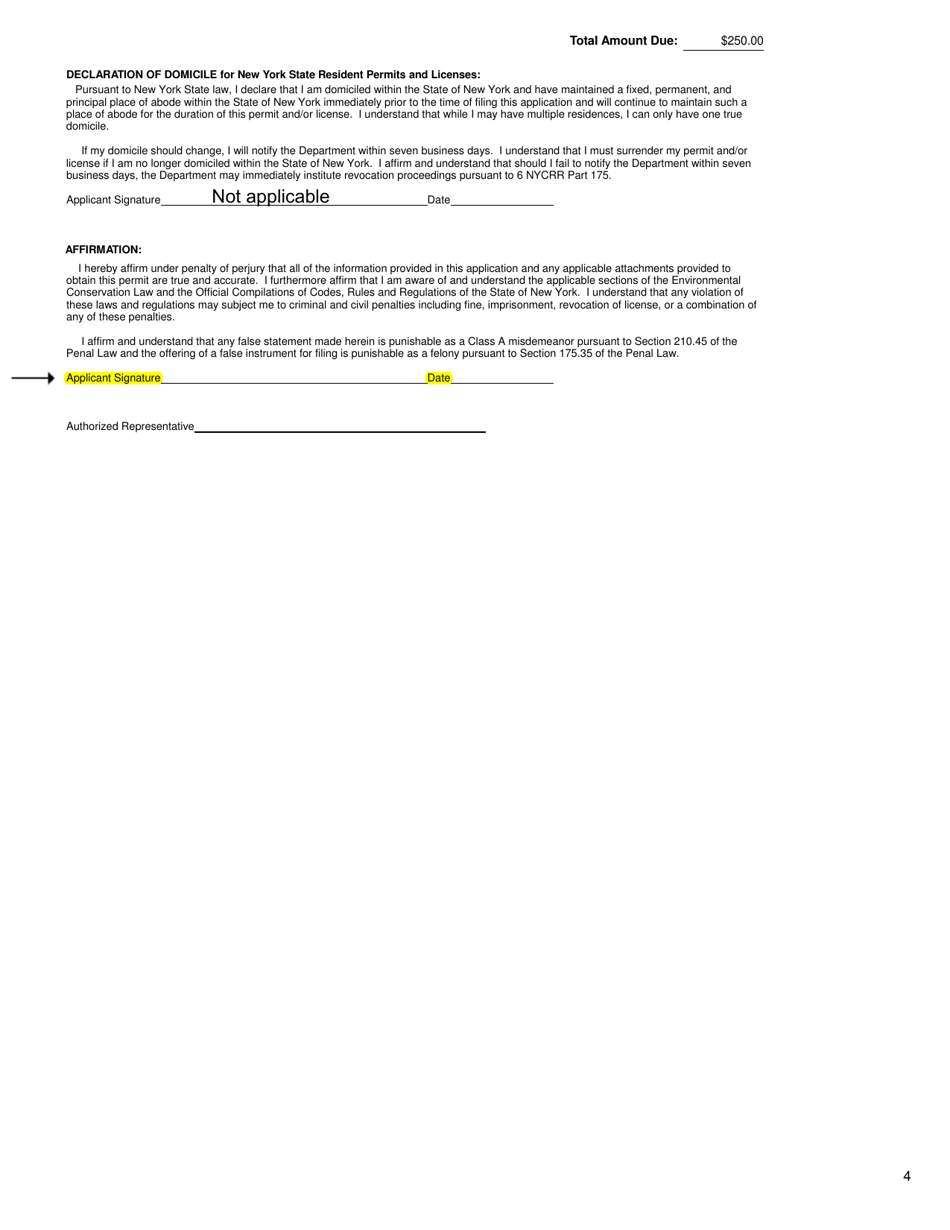 Application for Marine Permits - New York, Page 4