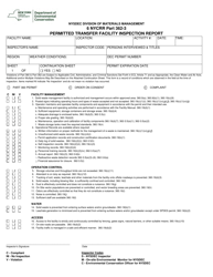 Permitted Transfer Facility Inspection Report - New York