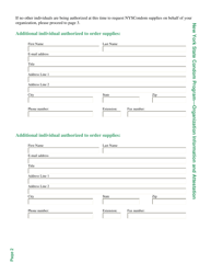 Nyscondom Program Organization Information and Attestation - New York, Page 2