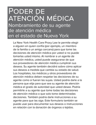 Document preview: Formulario 1431 Poder De Atencion Medica - New York (Spanish)