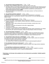 Form ES102P Career Center Supplemental Questionnaire - New York (Polish), Page 2