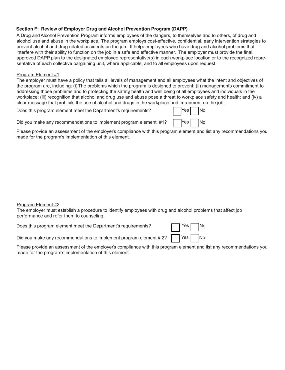 Form SH928 Workplace Safety  Loss Prevention Incentive Program Drug and Alcohol Prevention Program - Section 1.14 of Icr 60 Evaluation Report - New York, Page 3