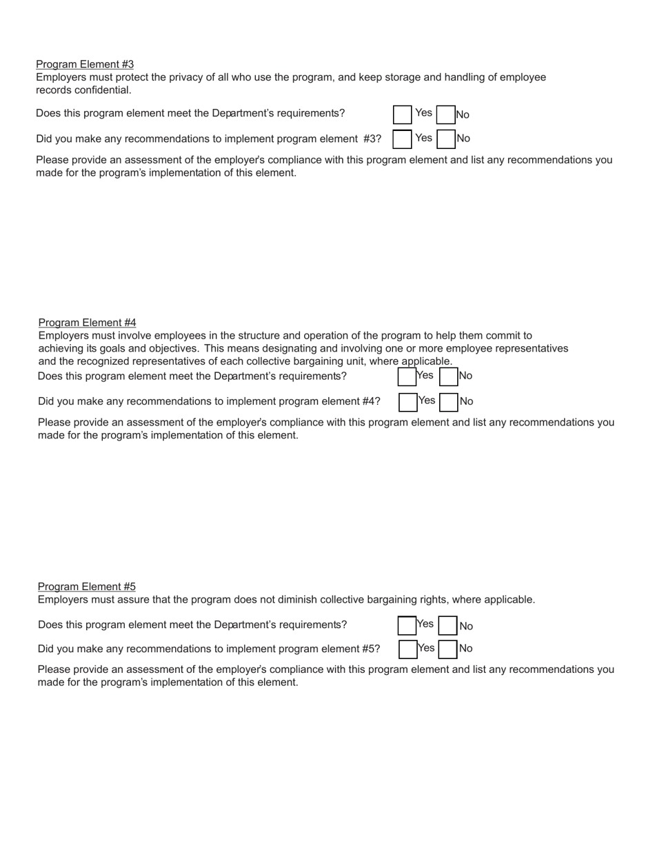 Form SH928 Workplace Safety  Loss Prevention Incentive Program Drug and Alcohol Prevention Program - Section 1.14 of Icr 60 Evaluation Report - New York, Page 4