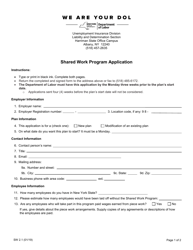 Form SW2.1 Shared Work Program Application - New York