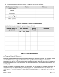 Form ES161.2 The Self-employment Assistance Program Business Strategy Form - New York, Page 4