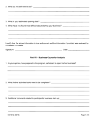 Form ES161.2 The Self-employment Assistance Program Business Strategy Form - New York, Page 7