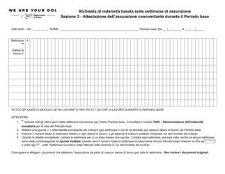 Form LO403.5 IT Request for Rate Based on Weeks of Employment - New York (Italian), Page 2