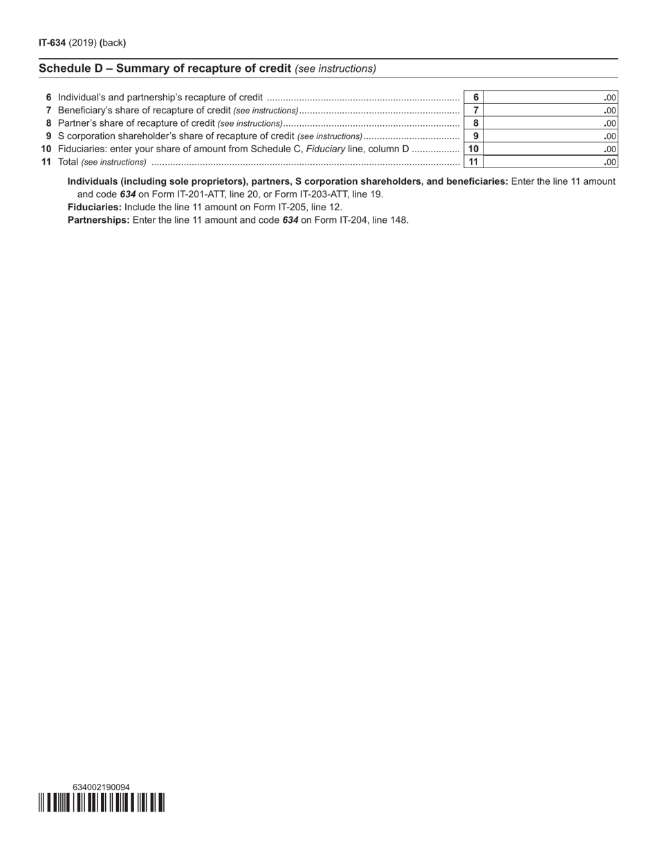 Form IT-634 Empire State Jobs Retention Program Credit - New York, Page 2