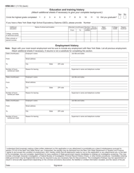 Form HRM-300.1 Applicant History - New York, Page 2