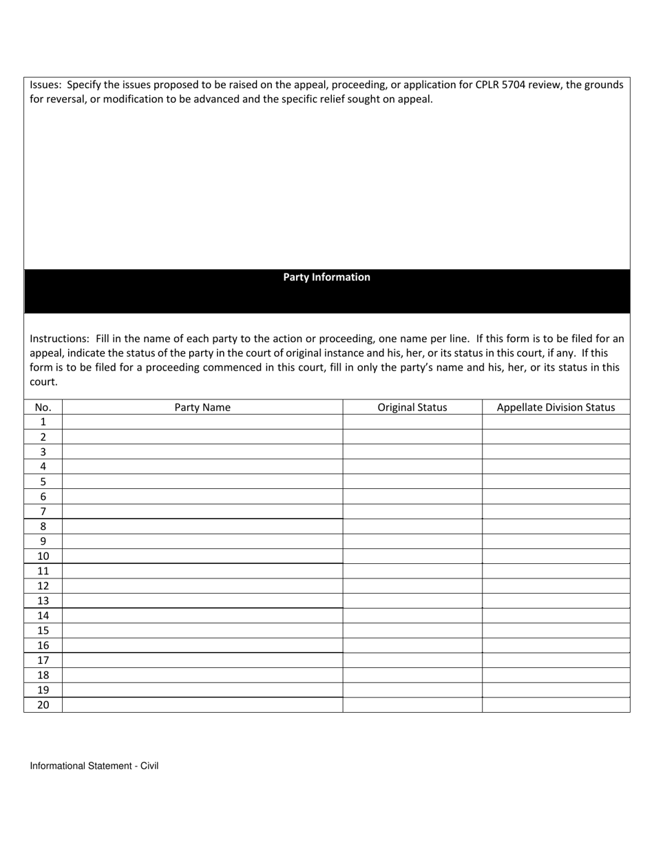 Informational Statement - New York, Page 3