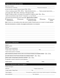 Complaint Form - New York City (Spanish), Page 2
